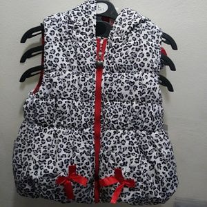 Animal Print Girl's Puffer Vest Size 6